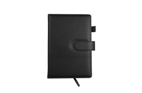 MAGNETIC A5 NOTEBOOK UNDATED ECO-LEATHER BLACK